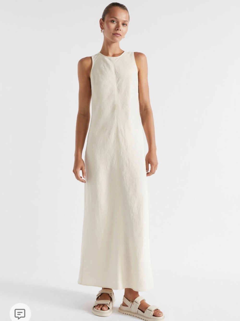 Linen Cream Maxi Dress - by Australian brand SEED
